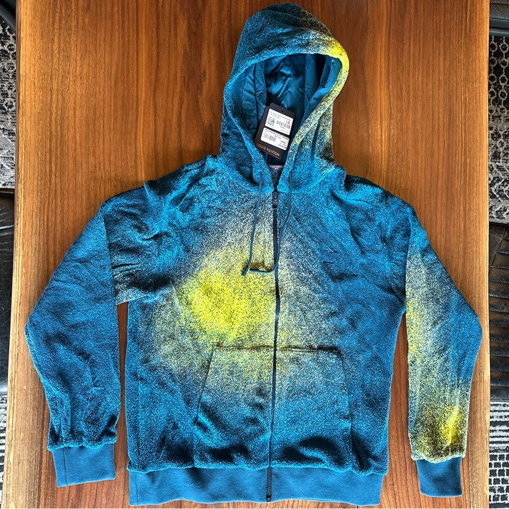 Louis Vuitton Embroidered Zip Through Multicolor Hoodie